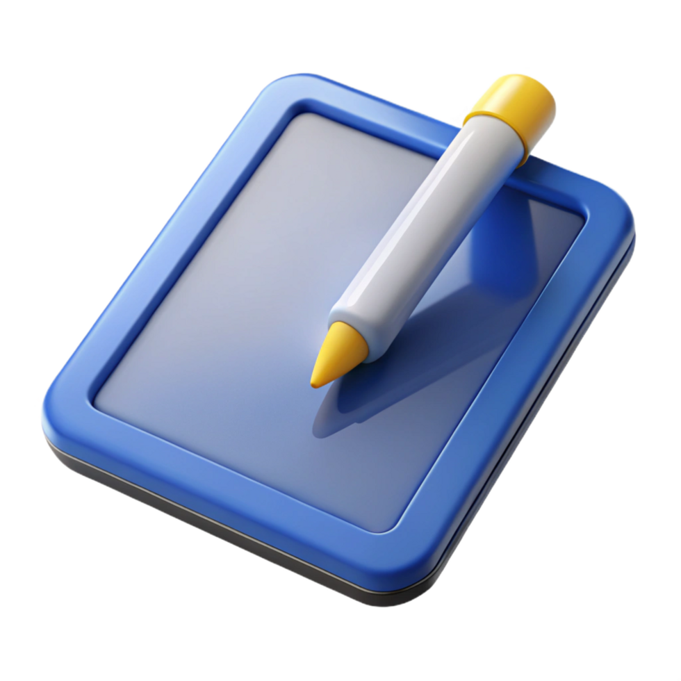 wonderful artistic Tablet with stylus pen, high quality png