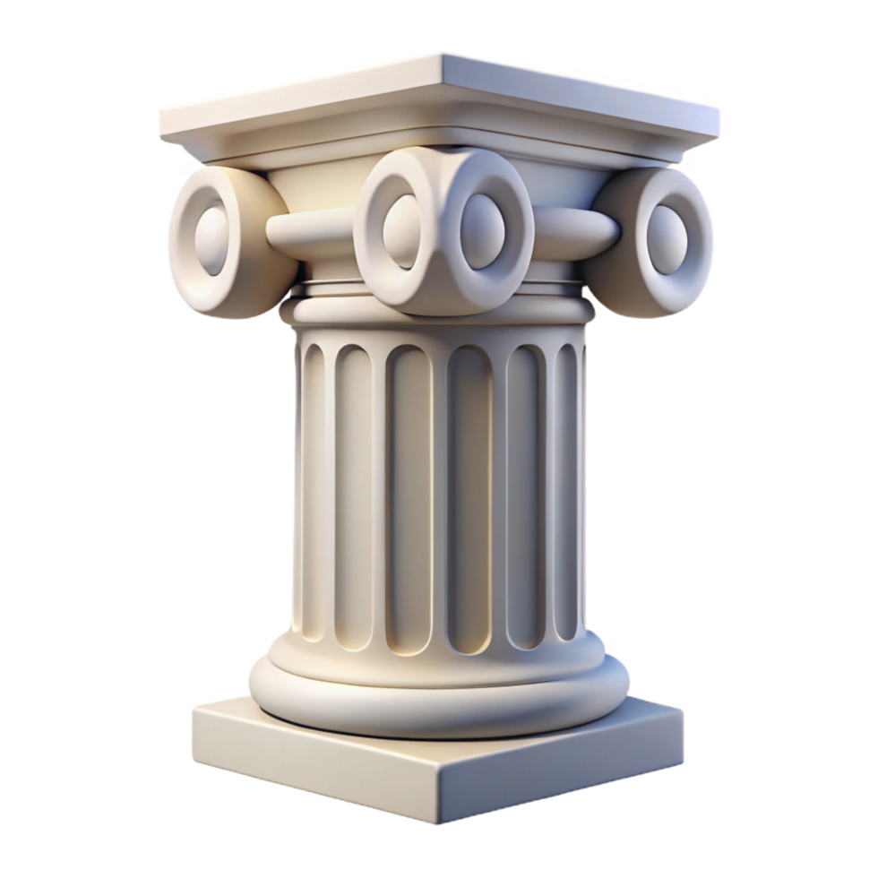 serene creative Column capital, Ionic order, classical architecture 4K png