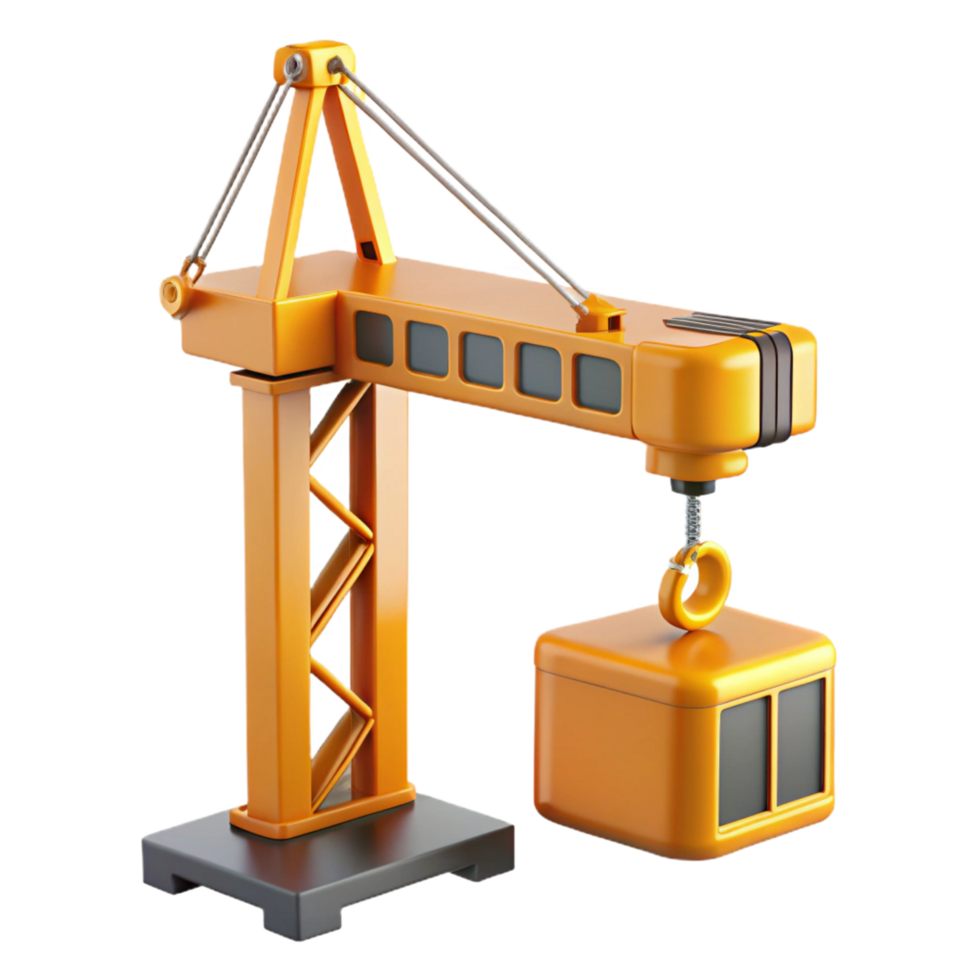 dramatic classic Crane, construction, lifting equipment 4K png
