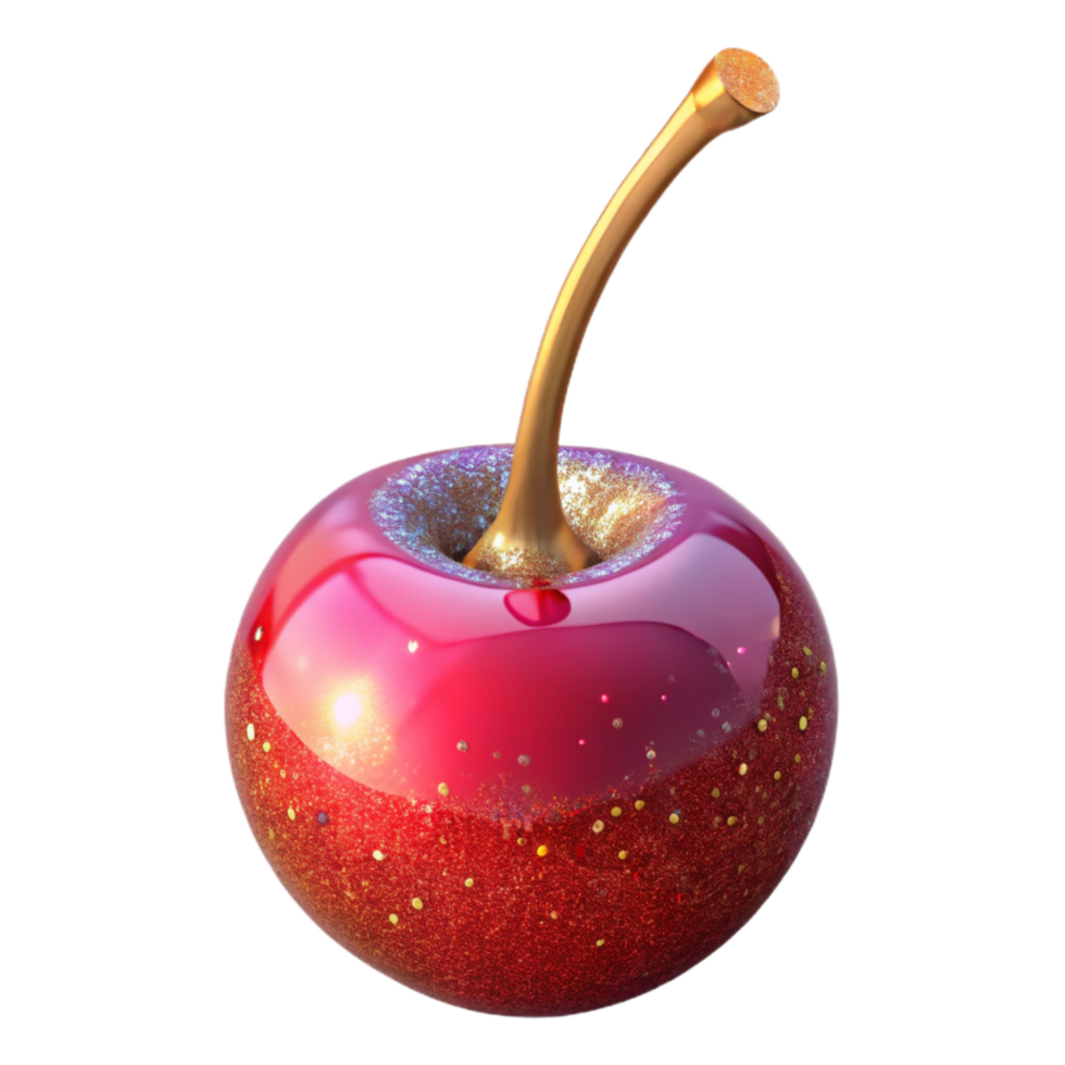 dramatic traditional Single Cherry Red with Stem Transparent high quality png