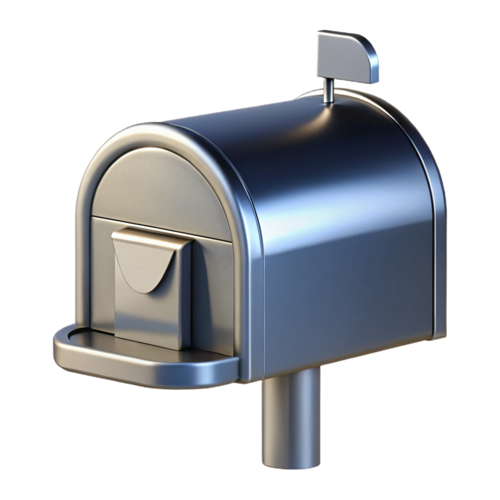 beautiful contemporary Modern mailbox, metal, residential 4K png
