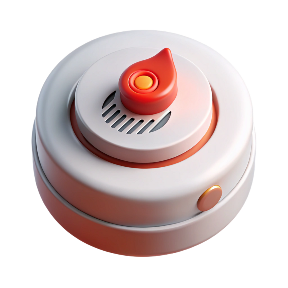 serene minimalist Smoke detector, fire safety, alarm high quality png