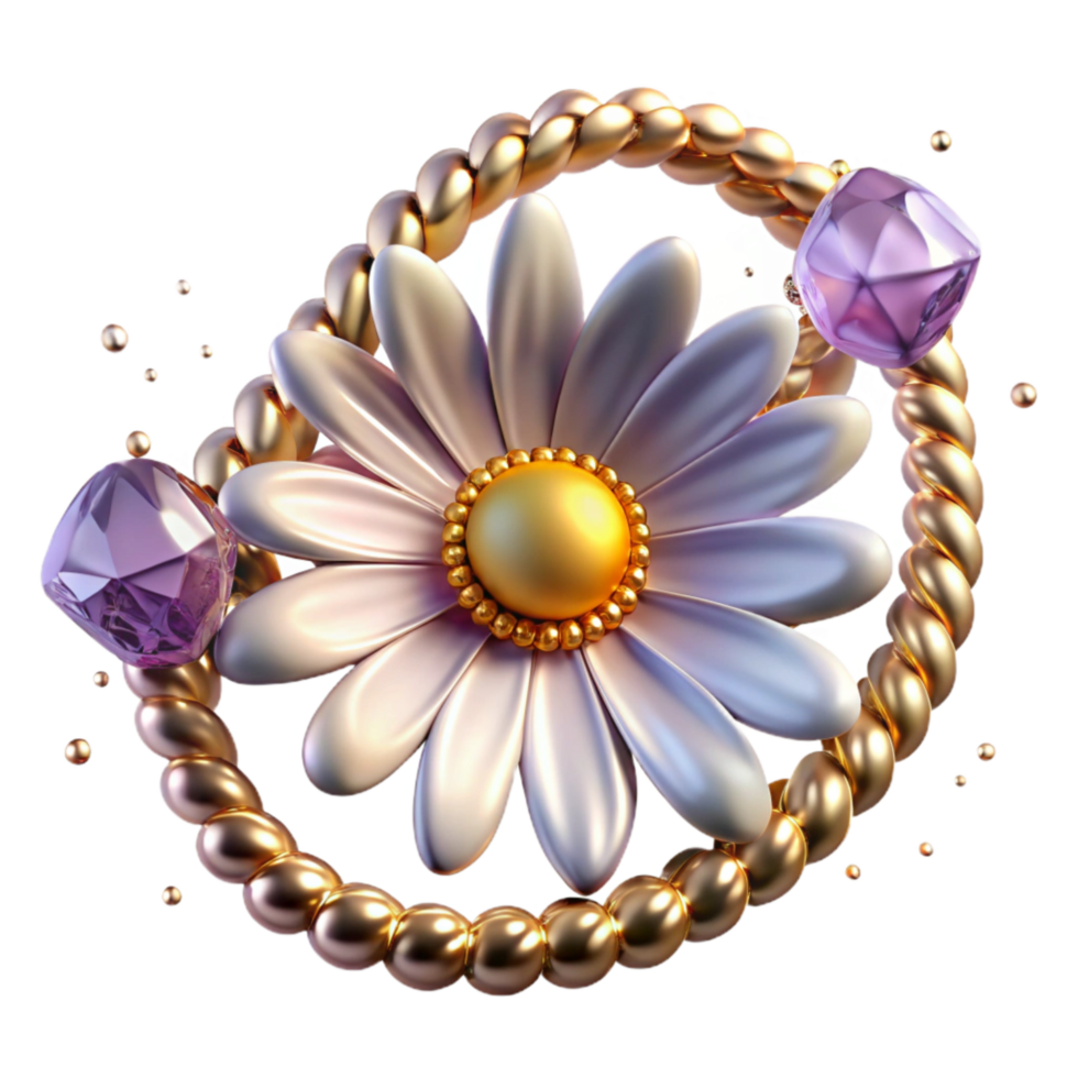 beautiful rustic Single Daisy Chain Isolated png