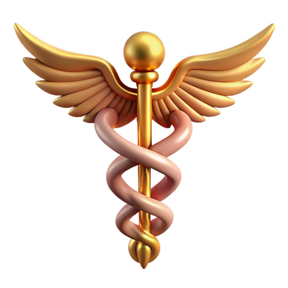 dramatic artistic Hermes' caduceus authentic png