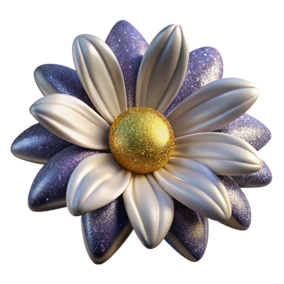 impressive modern Single Daisy Front View Isolated on Transparent Background png