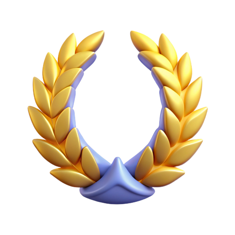 beautiful contemporary A laurel wreath, symbol of victory genuine png