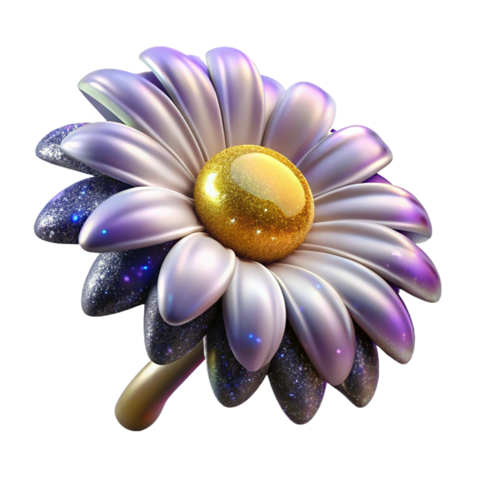 beautiful abstract Single Daisy Front View Isolated on Transparent Background original png
