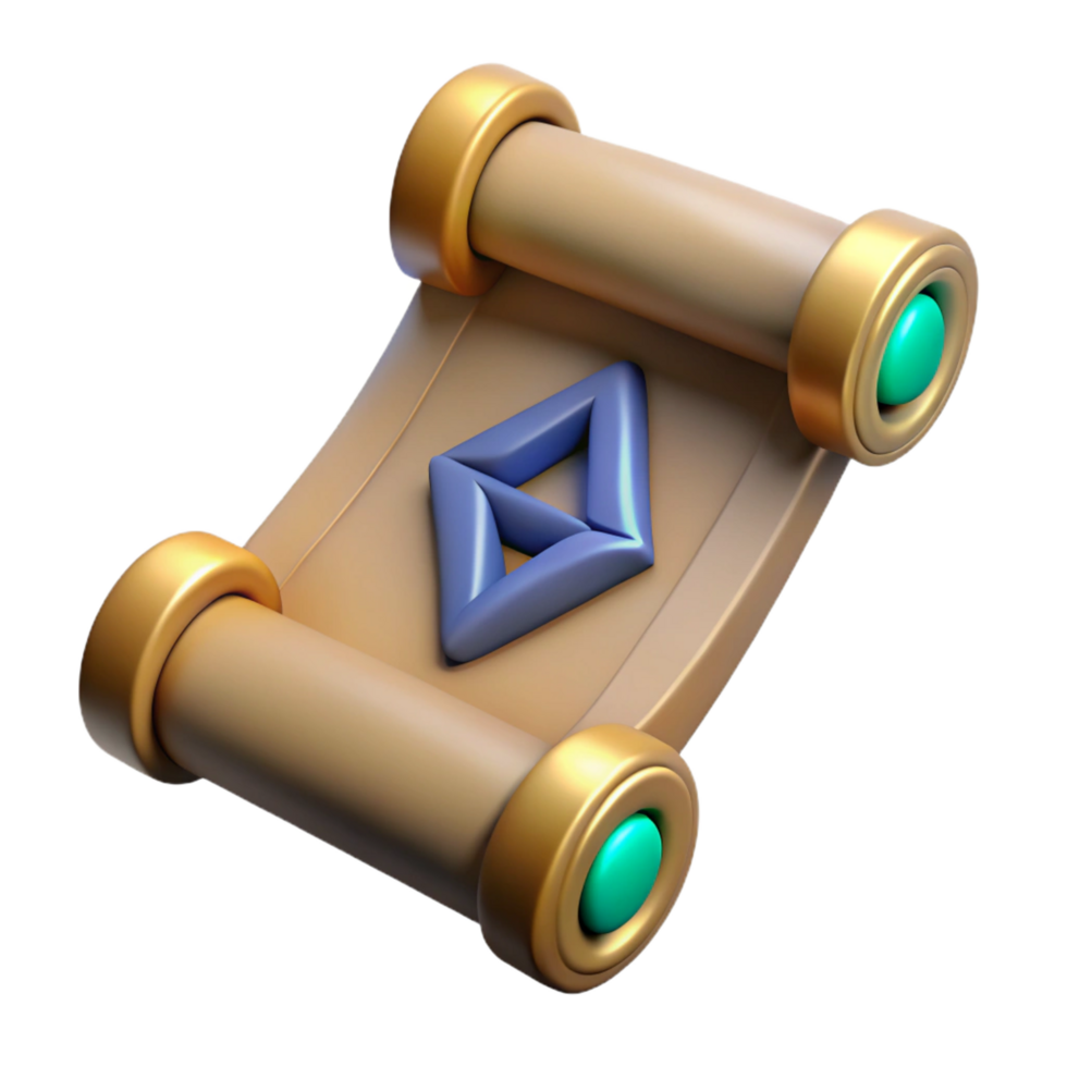 serene minimalist A scroll with ancient runes genuine png