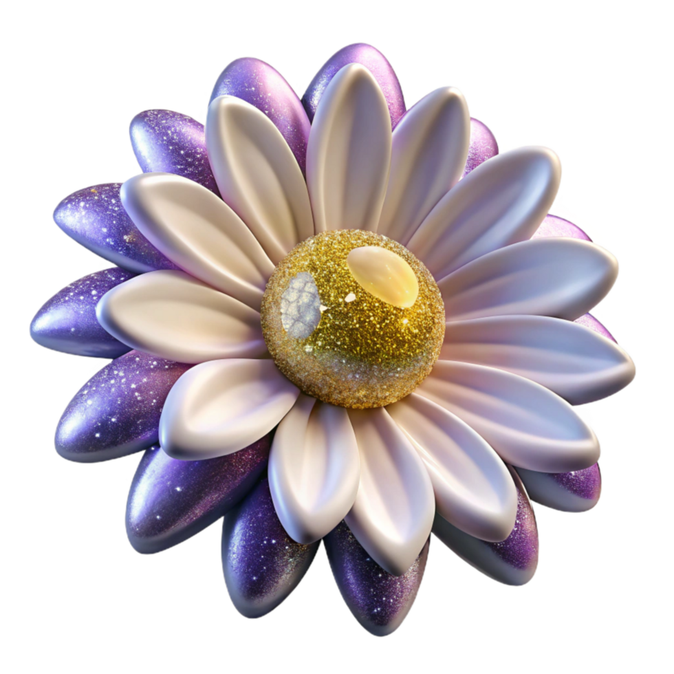 extraordinary contemporary Single Daisy Front View Isolated on Transparent Background high quality png