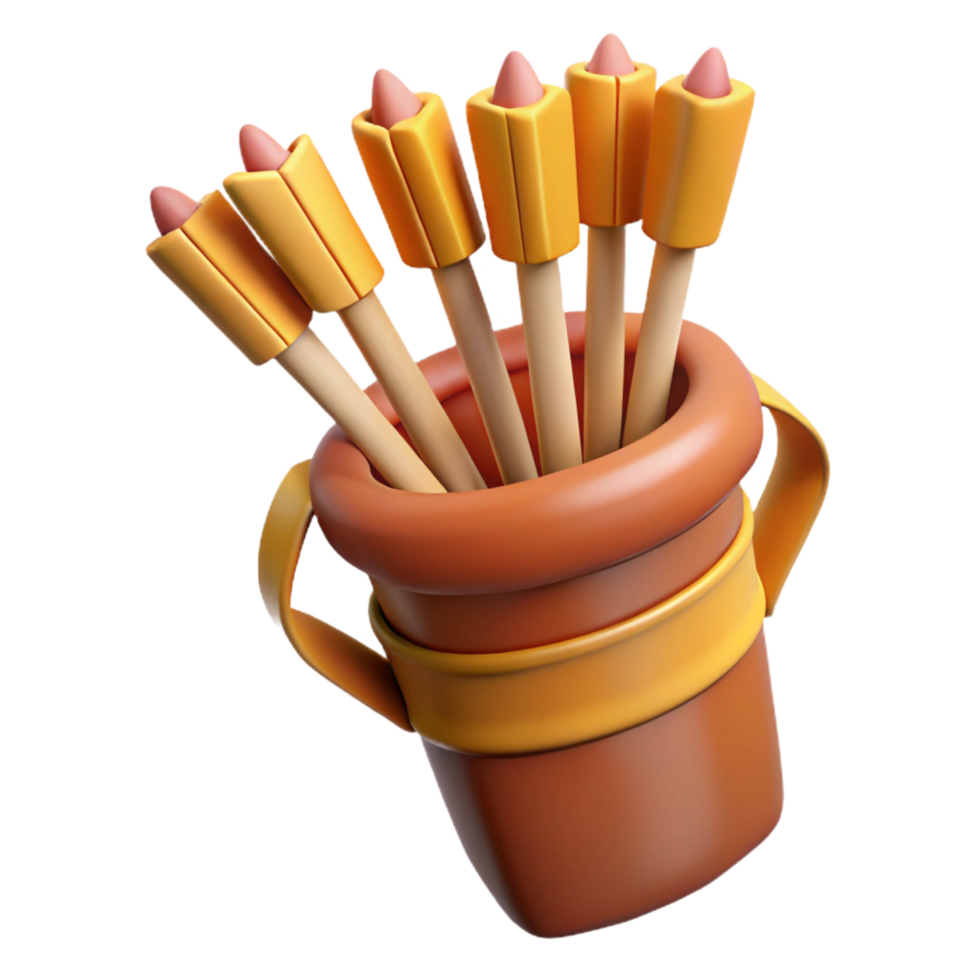 elegant artistic A quiver full of arrows detailed png