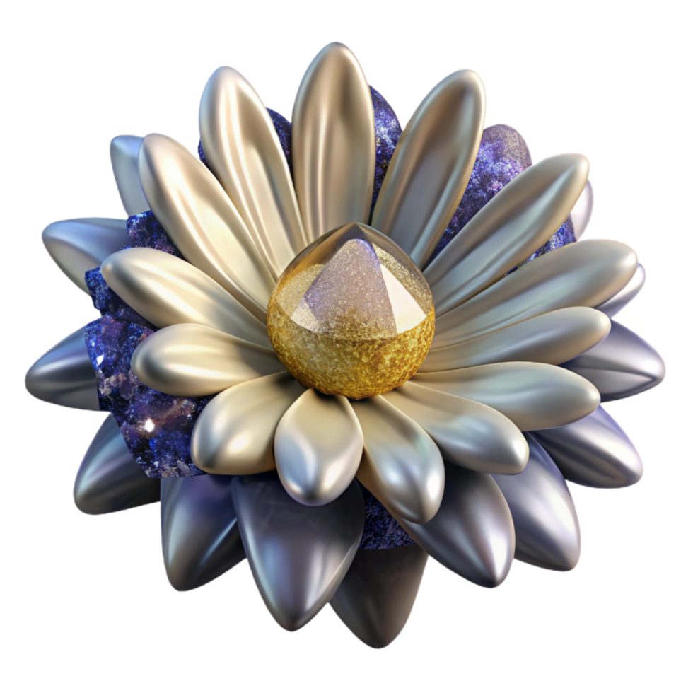 beautiful rustic Single Daisy Front View Isolated on Transparent Background professional png