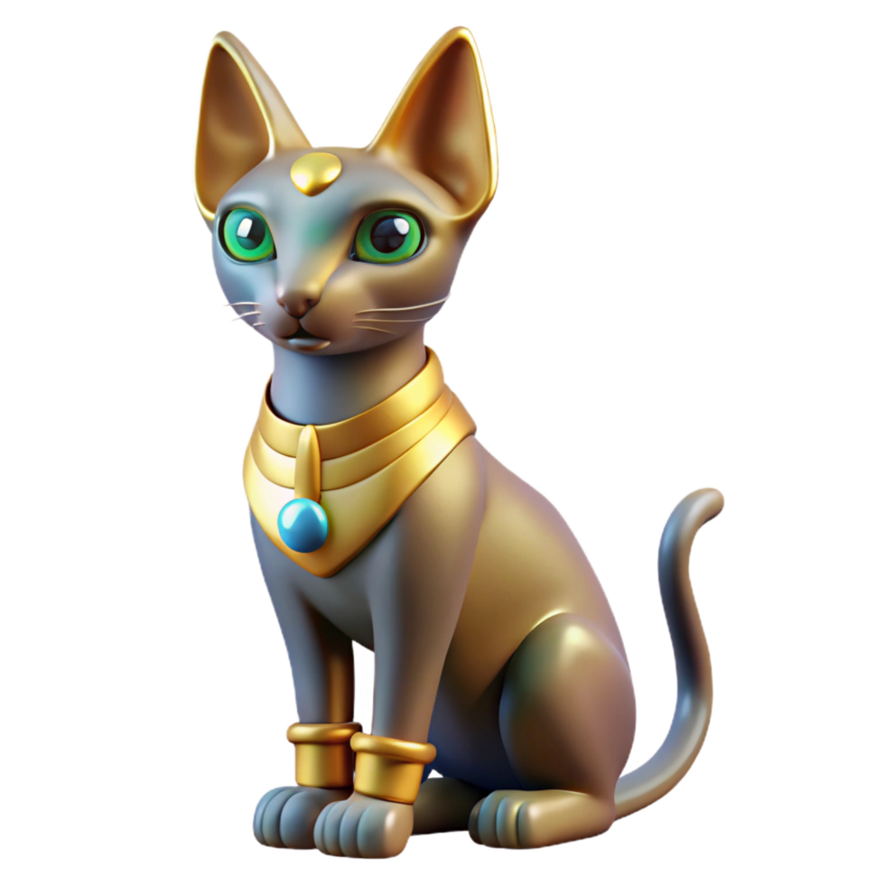 extraordinary traditional Bastet, Egyptian cat goddess original png