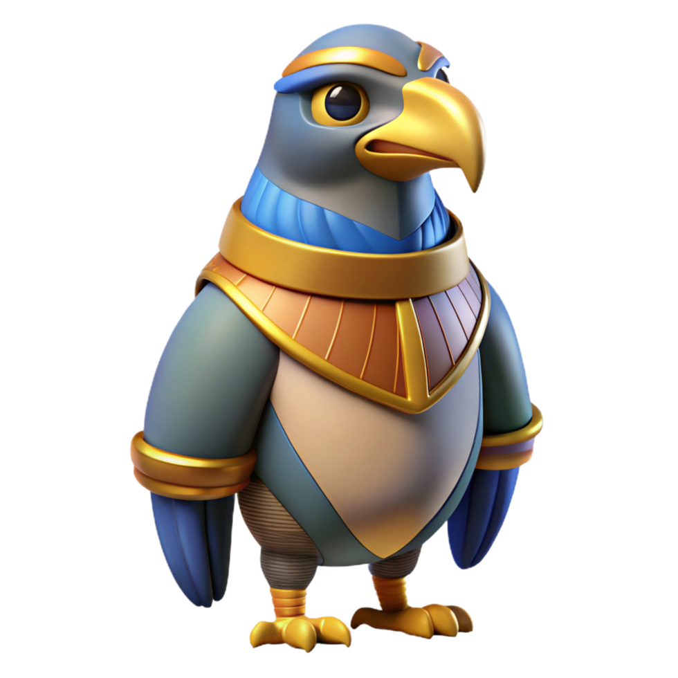wonderful modern Horus, Egyptian falcon god 4K png