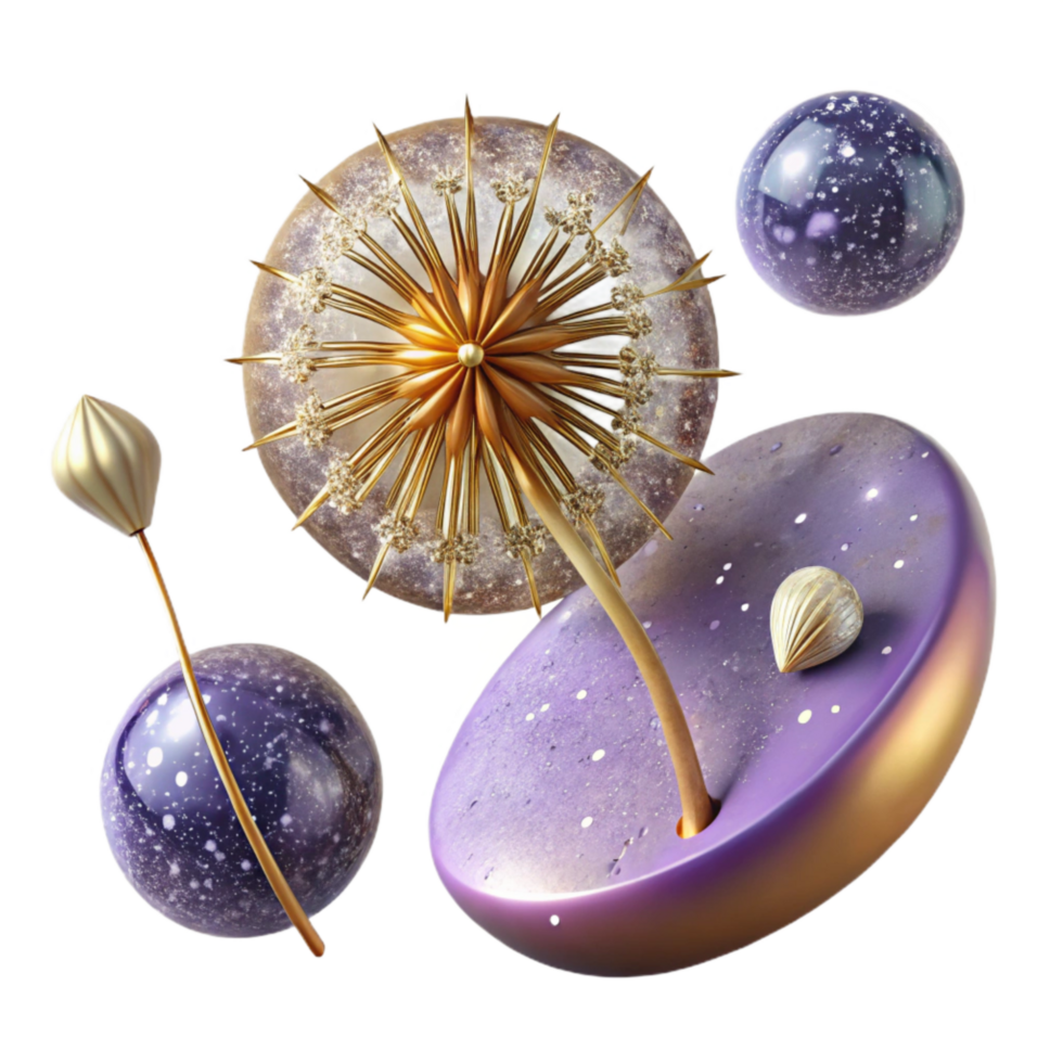 impressive contemporary Single Dandelion Seed Floating Cutout Transparent Background professional png