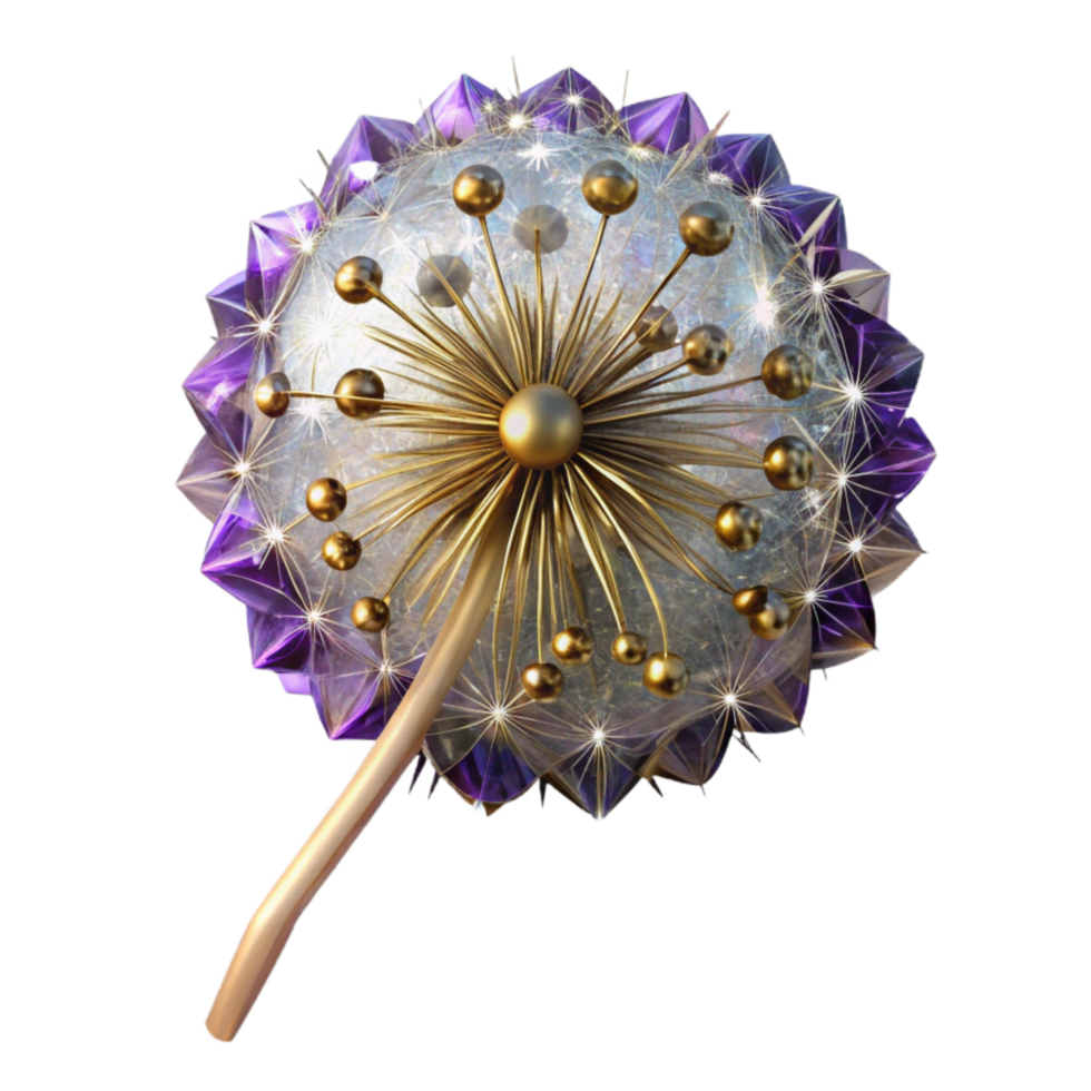 magnificent creative Single Dandelion Seed Head Isolated exclusive png