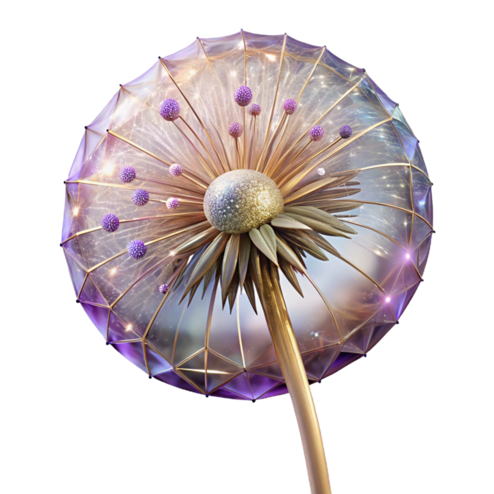 elegant modern Single Dandelion Seed Head Isolated professional png