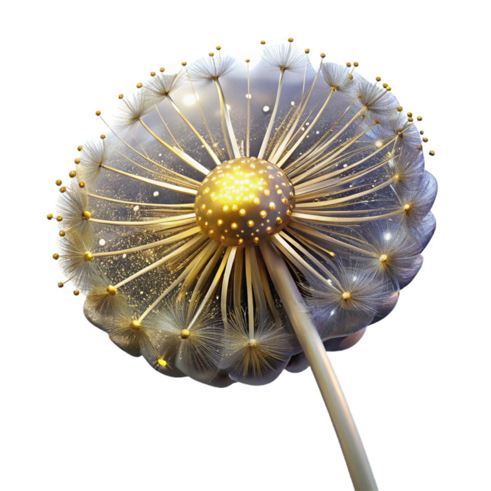 extraordinary creative Single Dandelion Seedhead Isolated Transparent Background original png