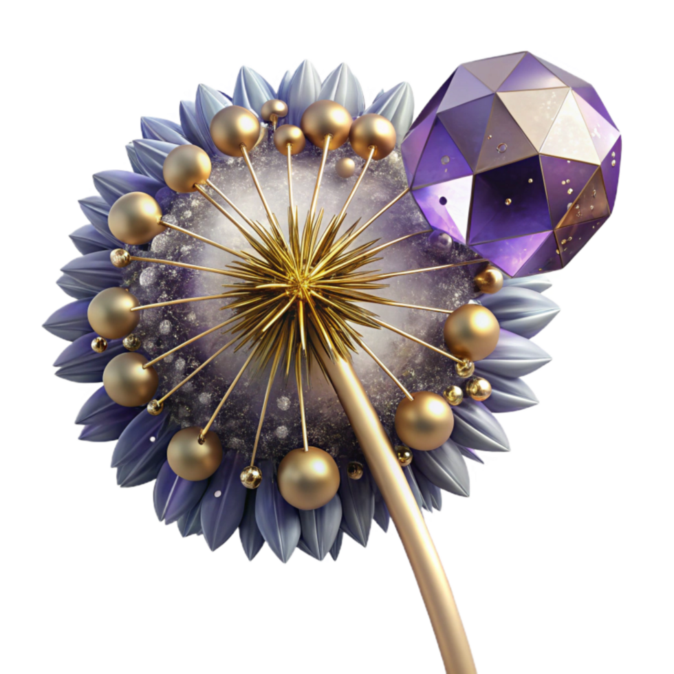 vibrant traditional Single Dandelion with Seeds Transparent high quality png