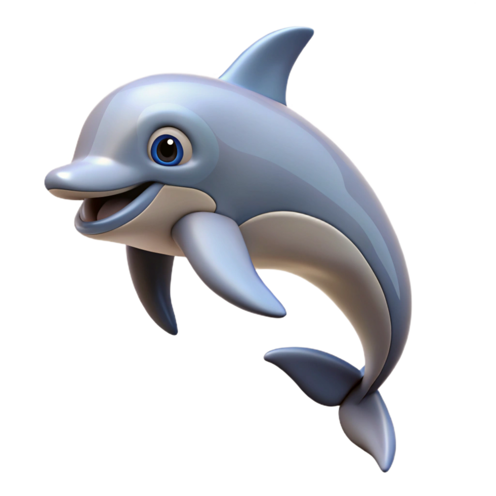 serene traditional A playful bottlenose dolphin leaping 4K png