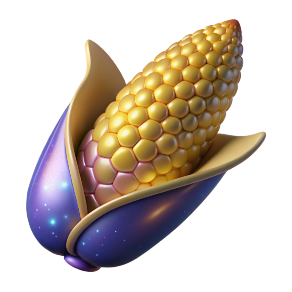 stunning abstract Single Ear of Corn Isolated Cutout png
