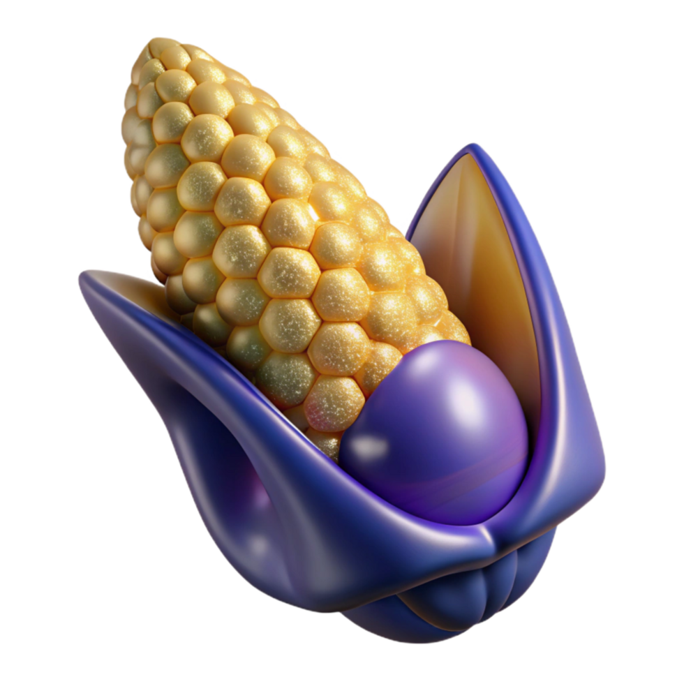 impressive vintage Single Ear of Corn Isolated Cutout high quality png