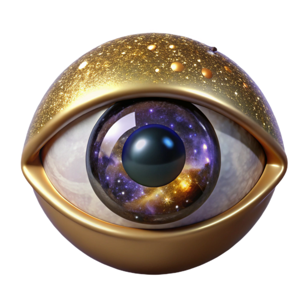 dramatic abstract Single Eye Watching From Darkness Transparent premium png