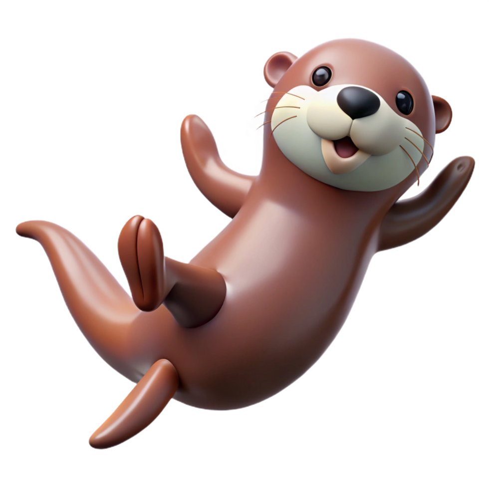 beautiful rustic A playful sea otter floating on its back authentic png