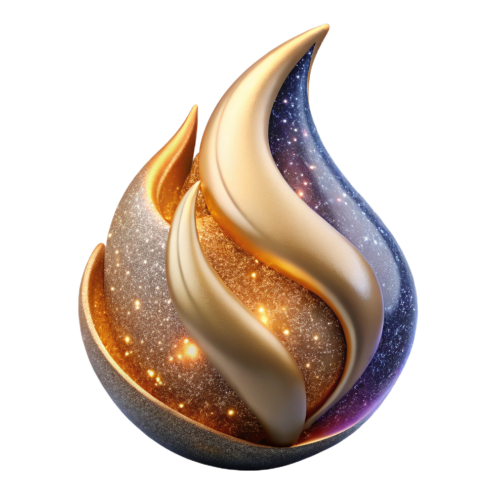 extraordinary contemporary Single Flame Brushstroke Transparent Background premium png