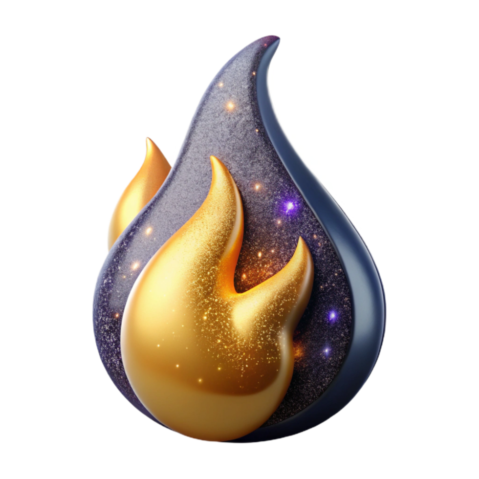 impressive minimalist Single Flame Icon Isolated exclusive png
