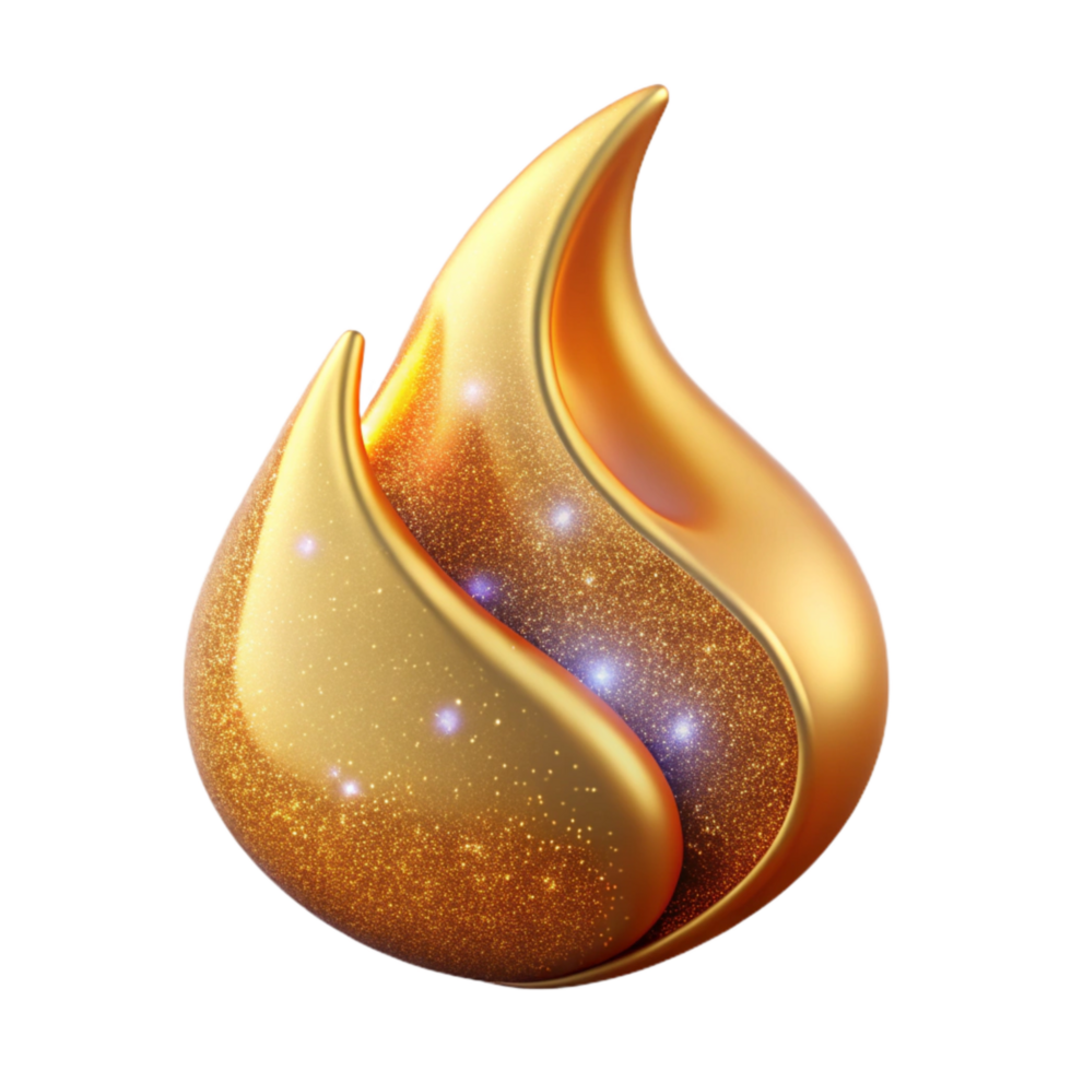 stunning creative Single Flame Icon Isolated high quality png