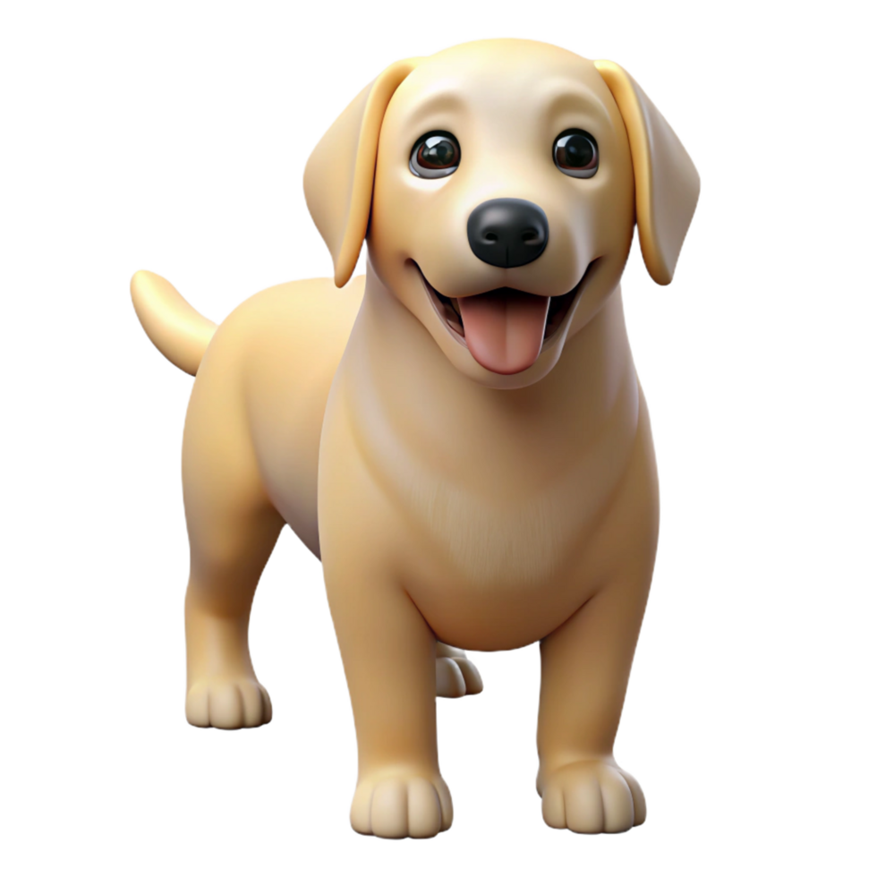 impressive traditional A Labrador Retriever dog with a happy expression original png
