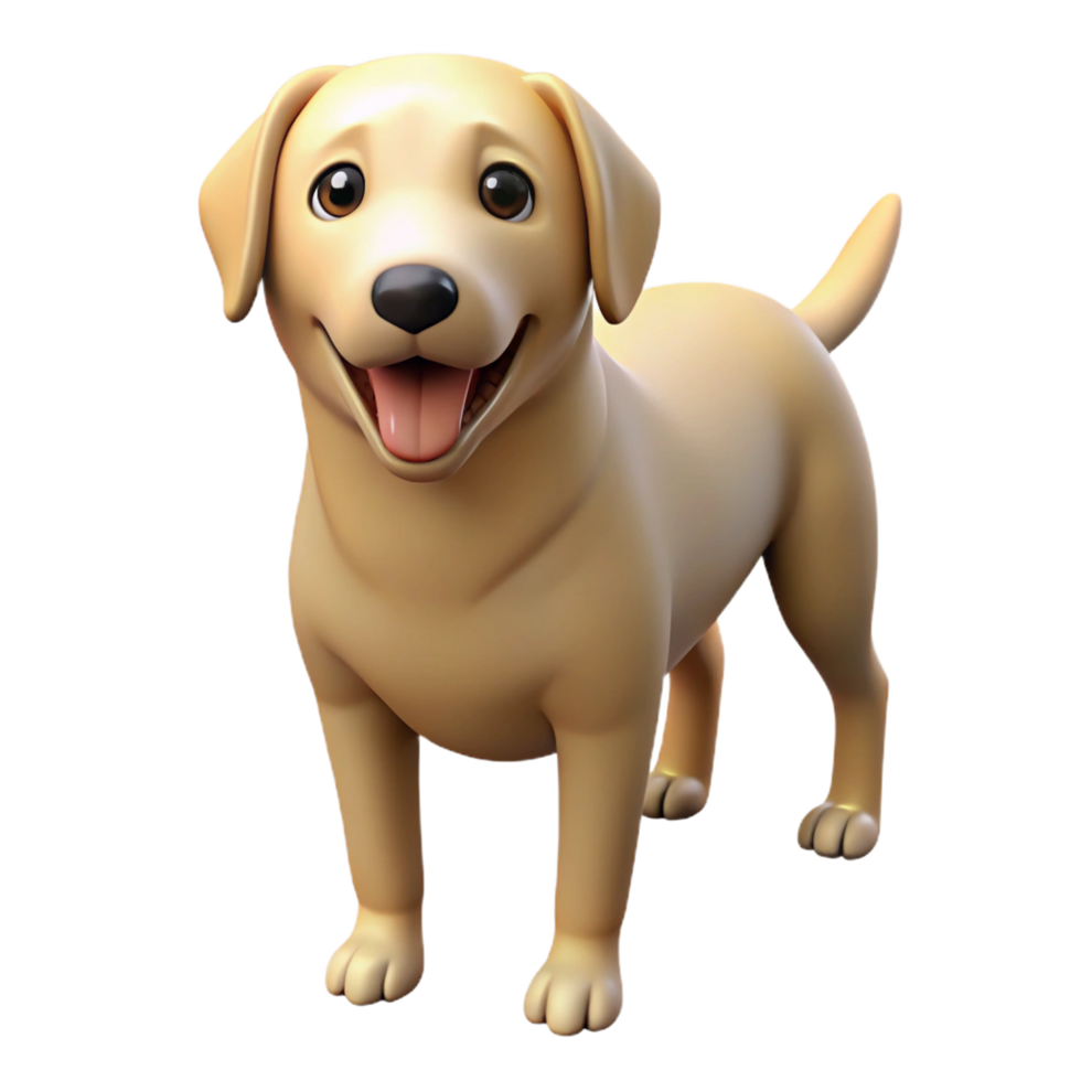 extraordinary contemporary A Labrador Retriever dog with a happy expression high quality png