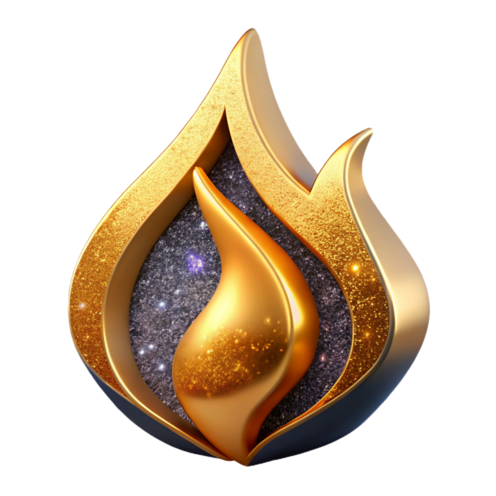 serene rustic Single Flame Symbol Cutout high quality png