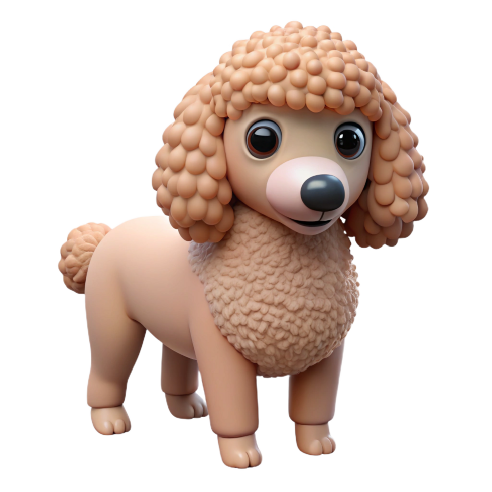 stunning creative A Poodle dog with curly fur professional png