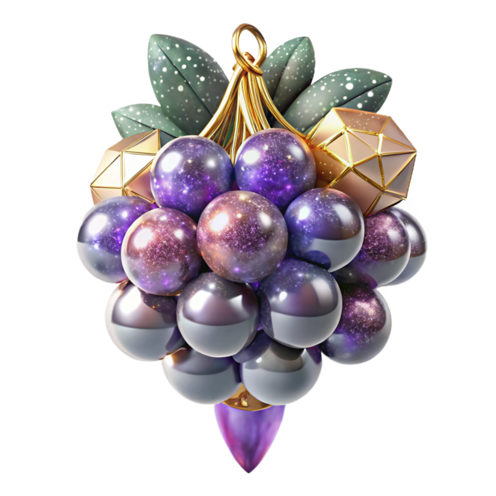 magnificent classic Single Grape Bunch Hanging Down Cutout Transparent Background high quality png