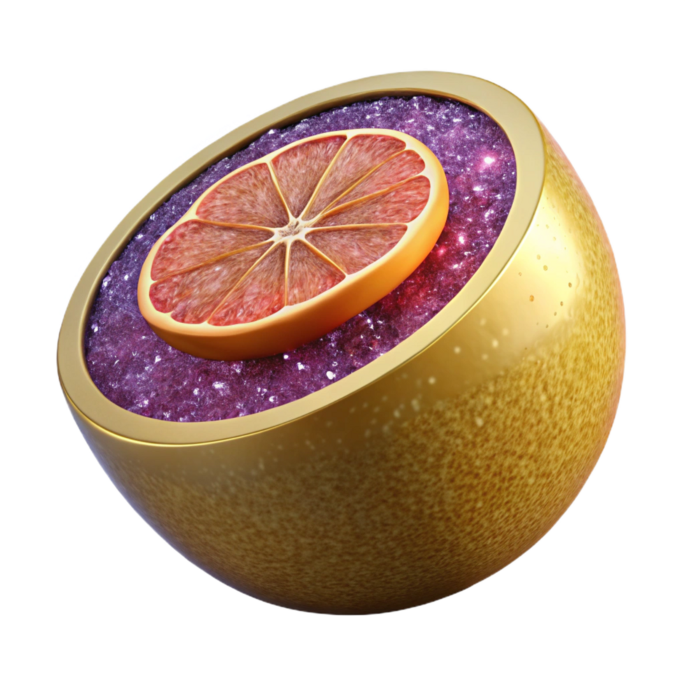vibrant creative Single Grapefruit Half Cutout genuine png