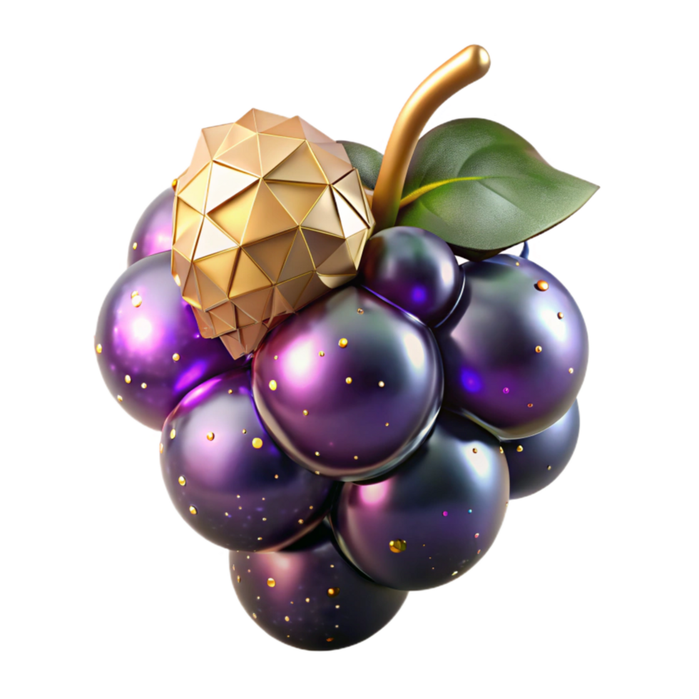 dramatic modern Single Grape with Stem Transparent Cutout exclusive png