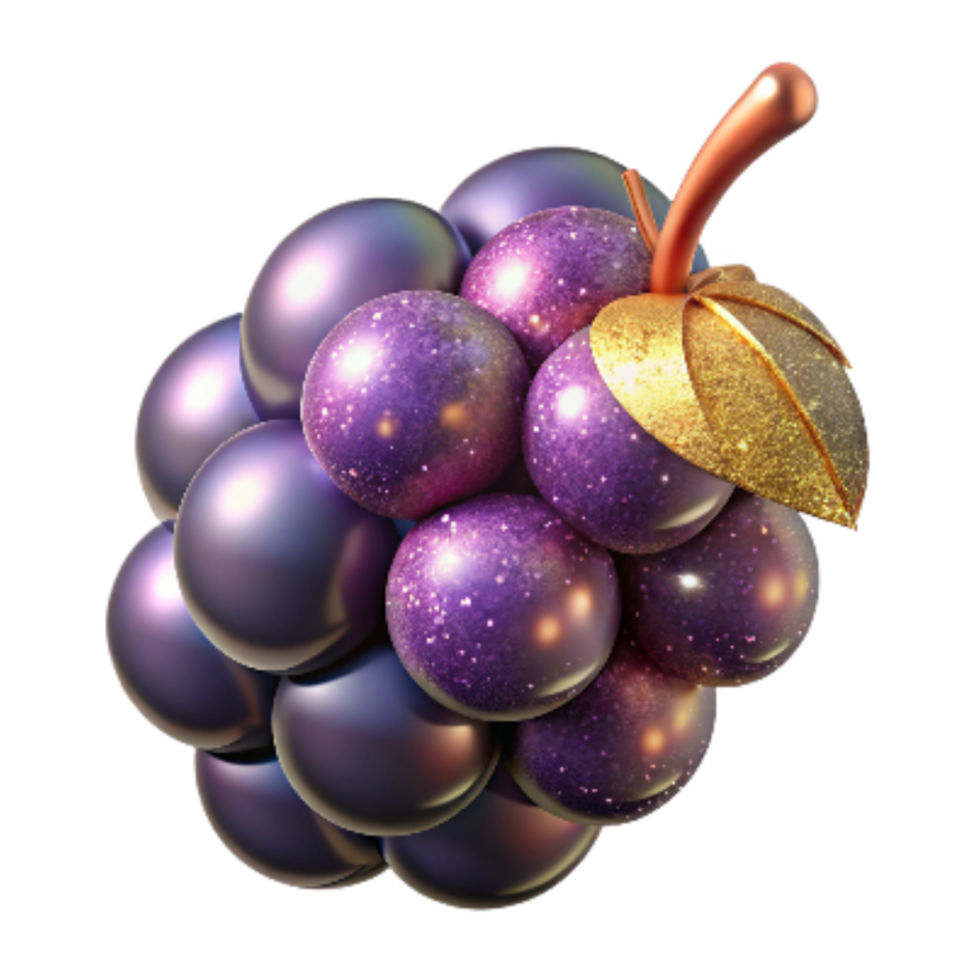 wonderful traditional Single Grape Side Angle Cutout with Stem professional png