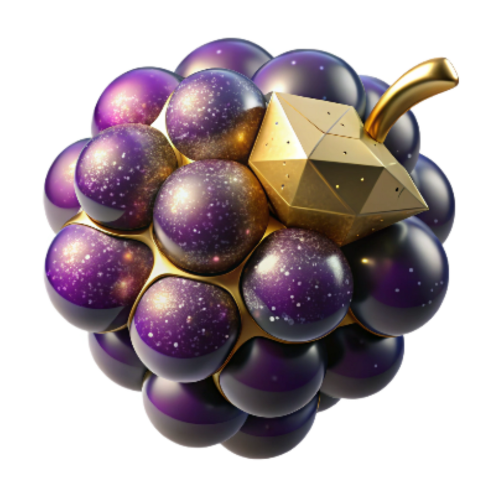 elegant artistic Single Grape Top Angle Cutout original png