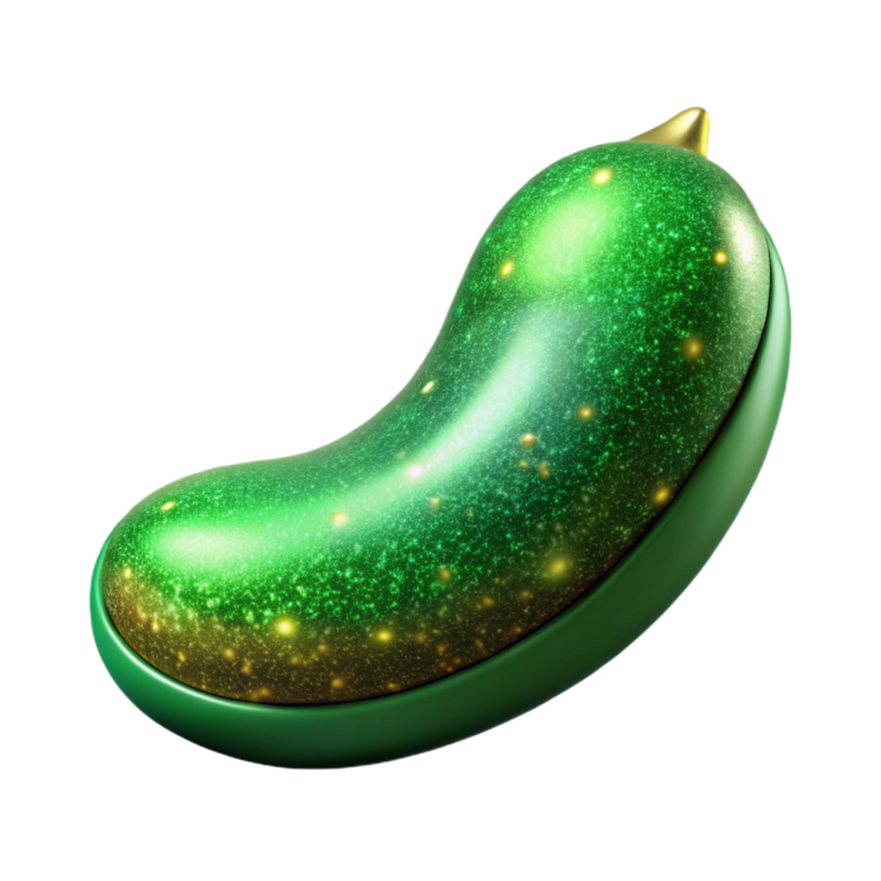 impressive vintage Single Green Bean Isolated Element original png