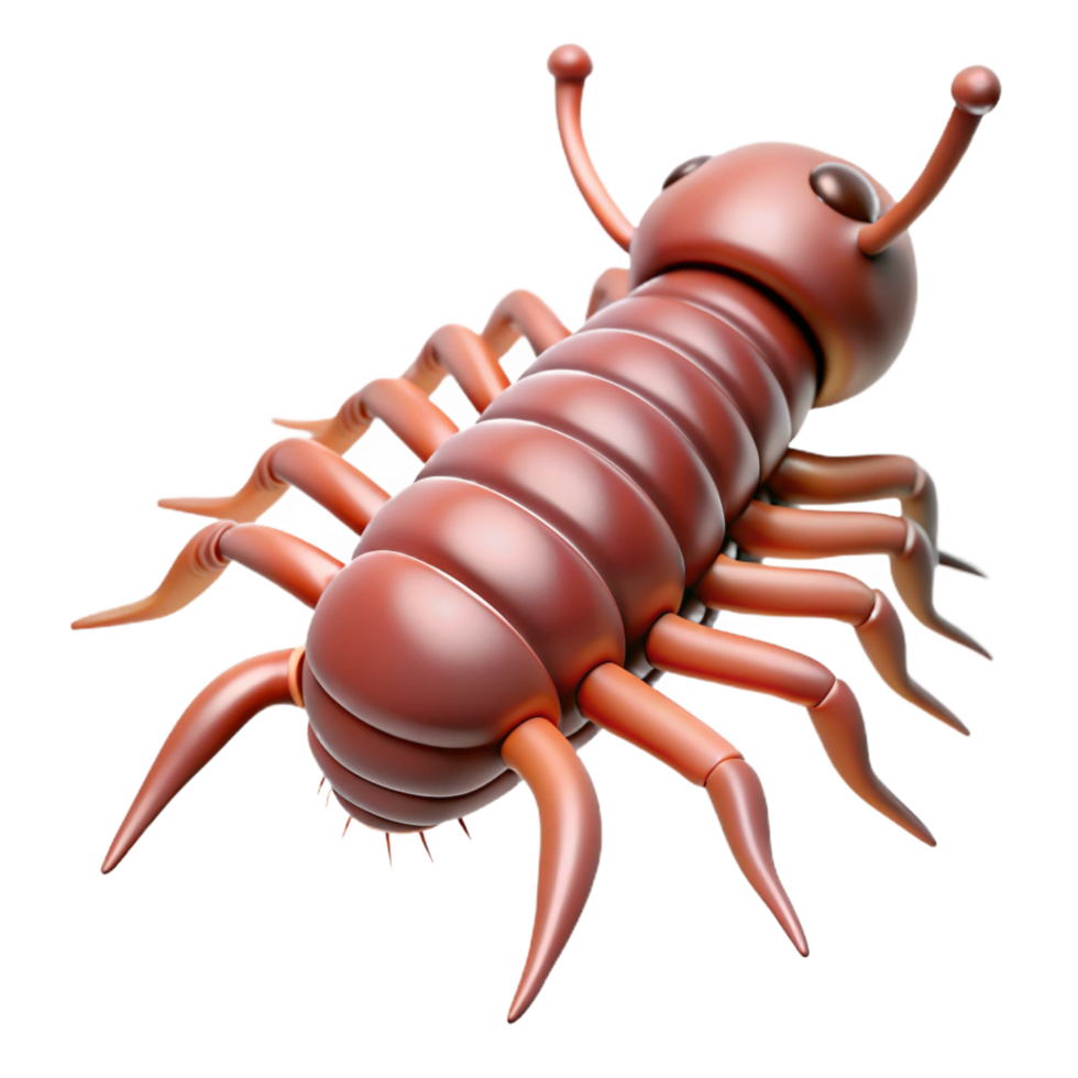magnificent vintage A centipede with numerous legs high quality png
