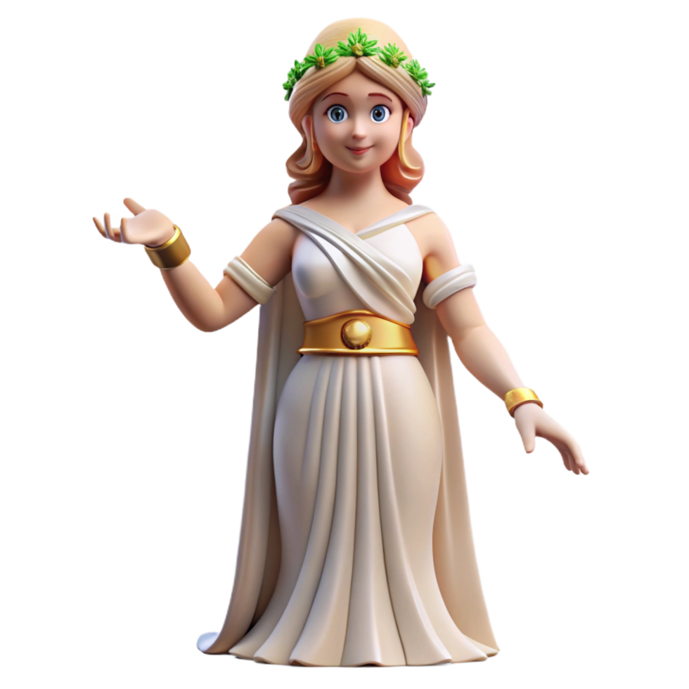 elegant modern Hera, Goddess of Marriage, regal pose, authentic png