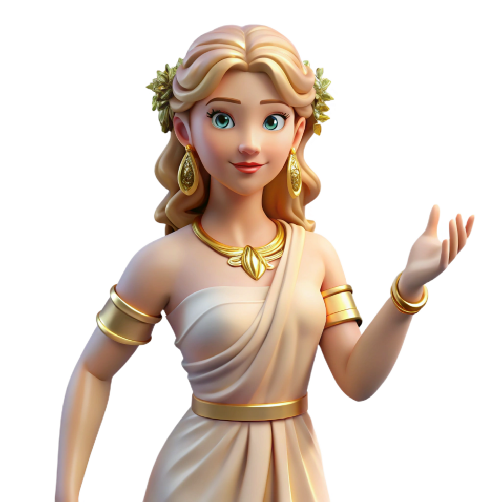 impressive rustic Aphrodite, Goddess of Love and Beauty, elegant pose, exclusive png