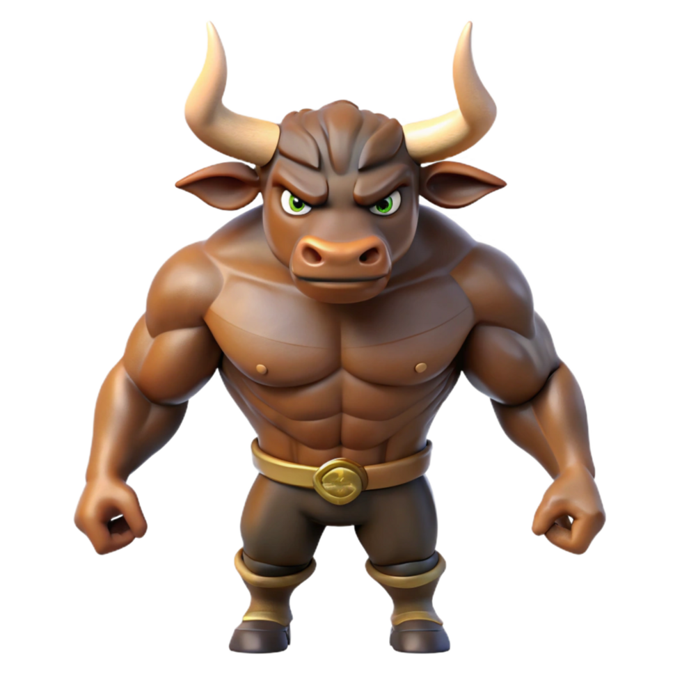 stunning classic Minotaur, mythical creature, half bull half man, high quality png
