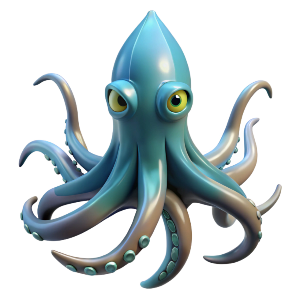vibrant rustic Kraken, giant sea monster, high resolution png