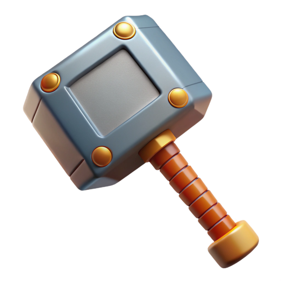 impressive contemporary Mjolnir, Thor's hammer, 4K png