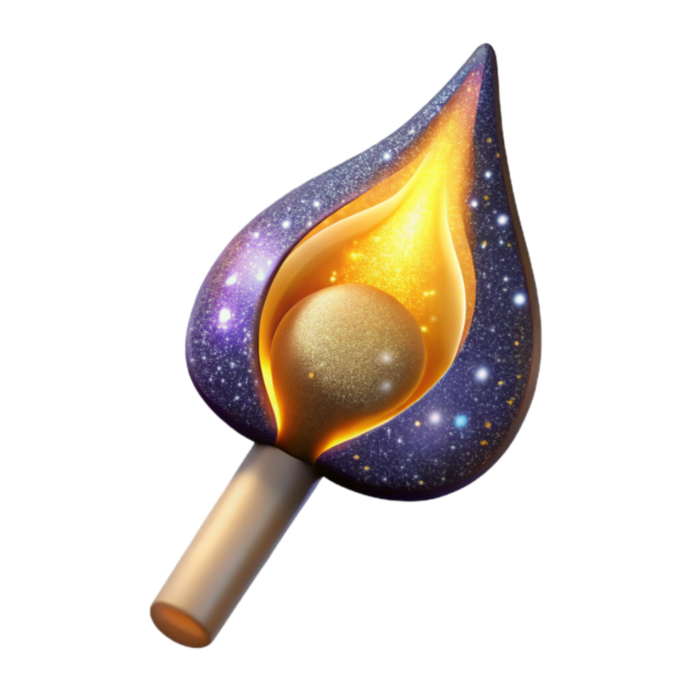 impressive traditional Single Match Flame Ignition Isolated premium png
