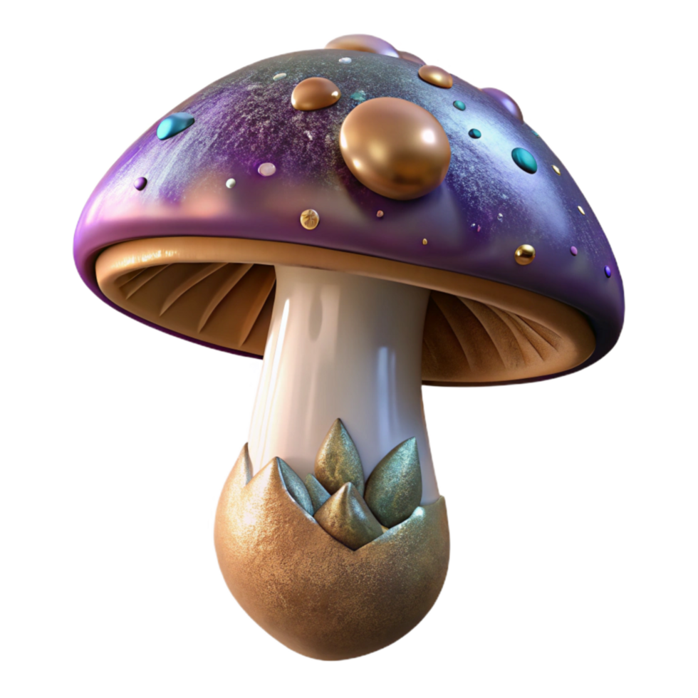 stunning minimalist Single Mushroom Front View Transparent Background original png