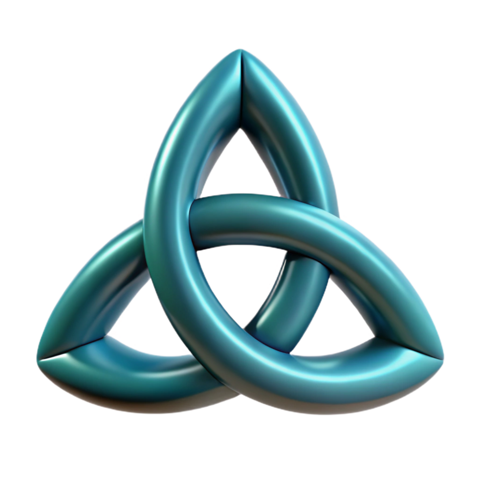 dramatic rustic Triquetra, Celtic symbol, original png