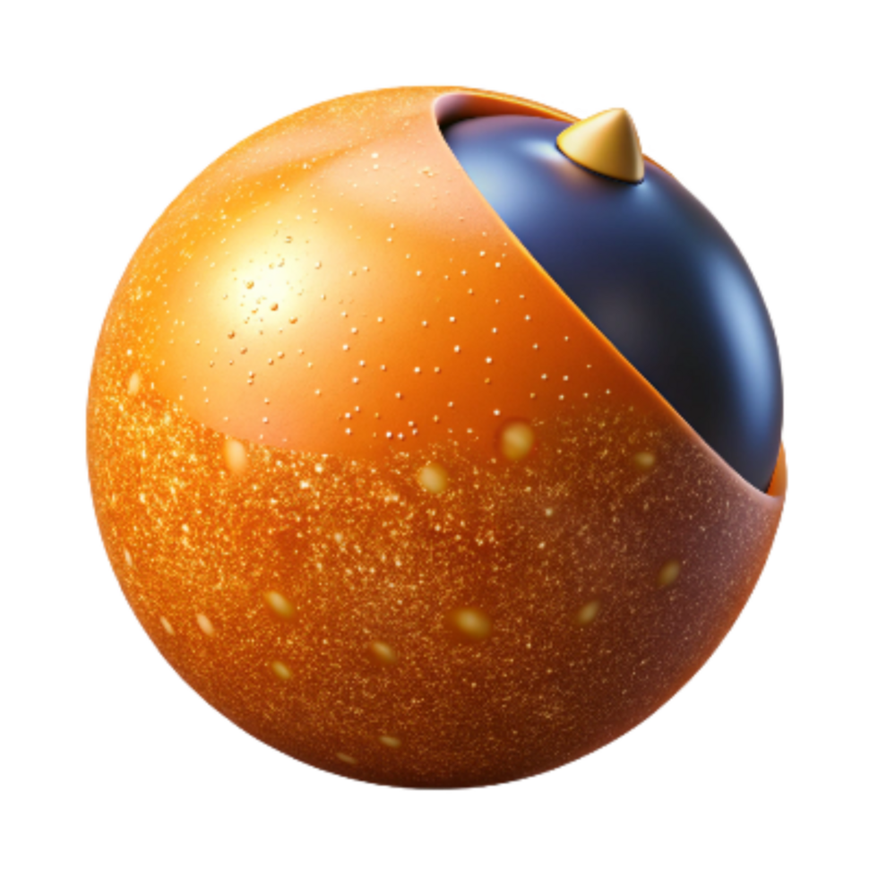 serene classic Single Orange Side View Isolated professional png